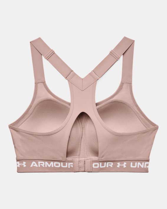 Damen Armour® High Crossback Sport-BH, Pink, pdpMainDesktop image number 9